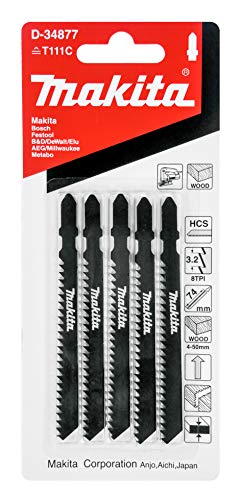 Makita 5 Piece T-Shank Jigsaw Blades