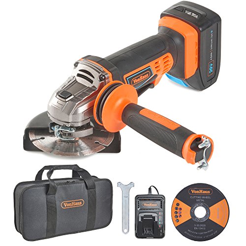 VonHaus 20V MAX Cordless 4 1/2” Angle Grinder Set