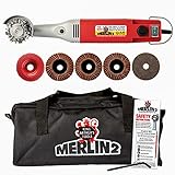 King Arthur's Tools Universal Carving Set, MERLIN2 Handheld Variable Speed Mini Angle Grinder Power...