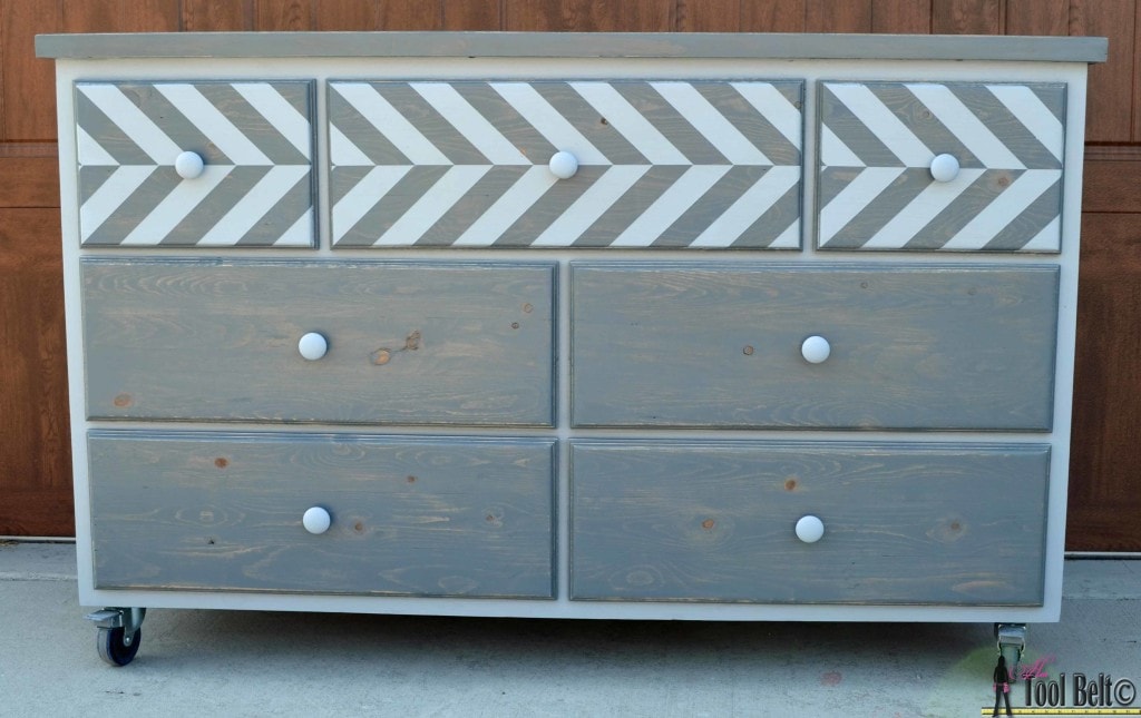 7 drawer dresser front view