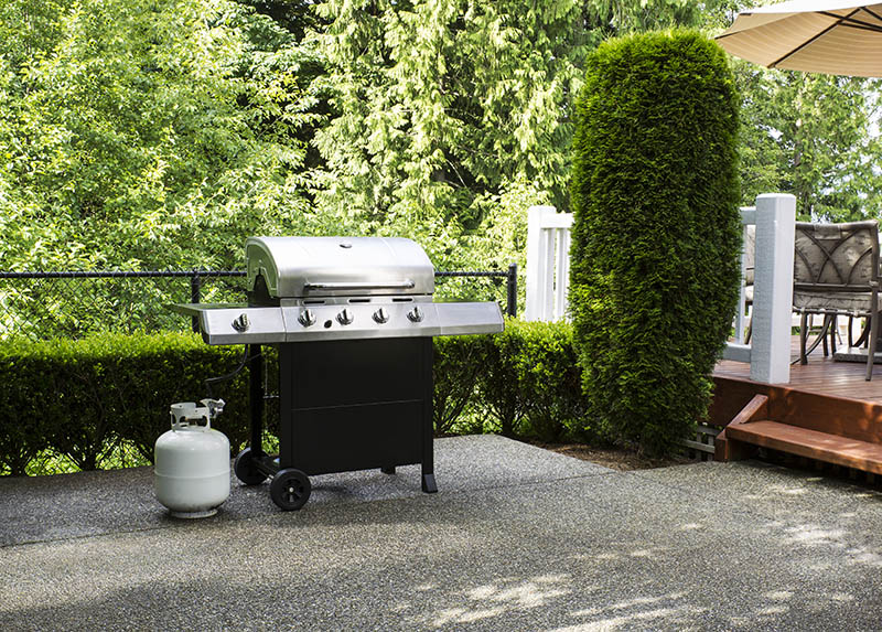 barbeque grill using gas and propane