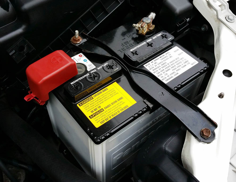 car battery up close