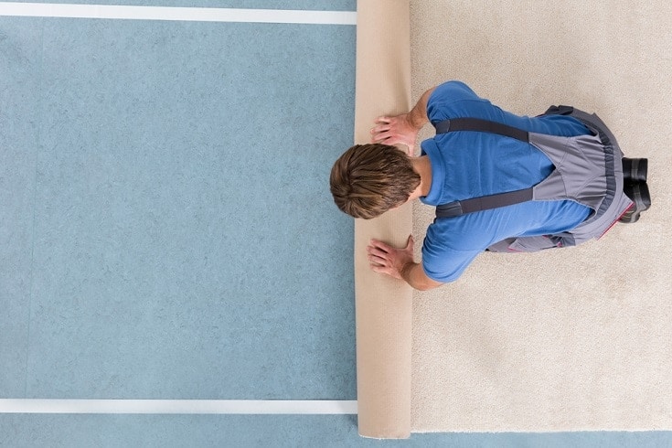carpet roll installation