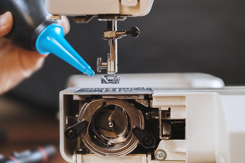 cleaning sewing machine