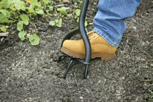 close up using Fiskars 79906935J Steel Tiller