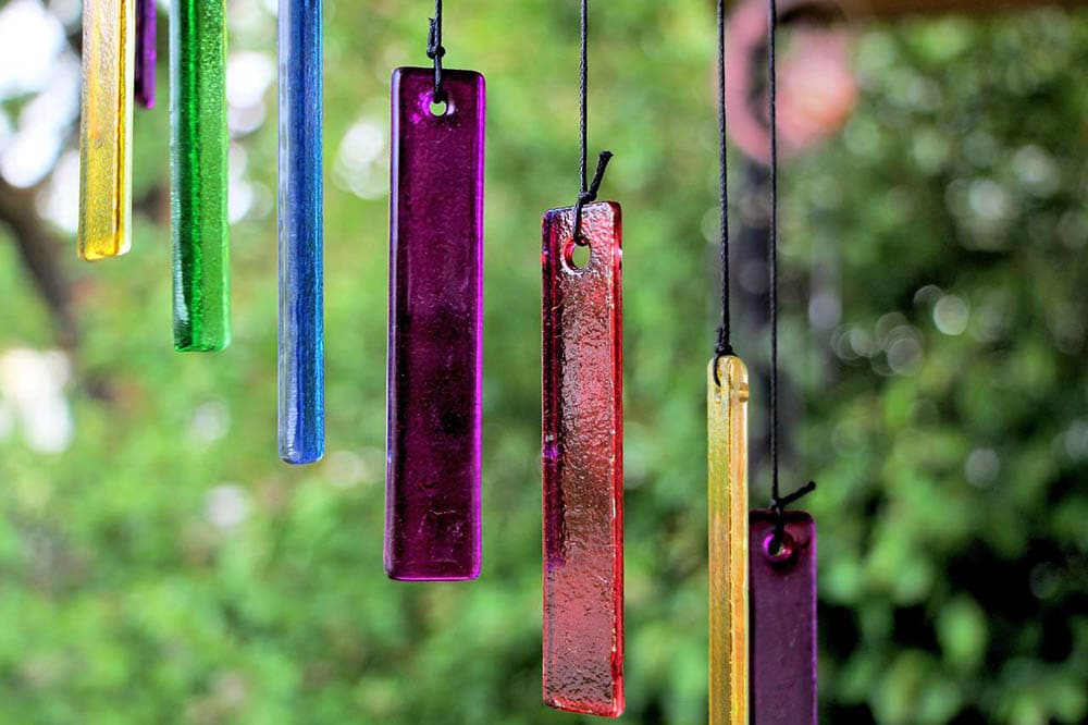 colorful wind chimes