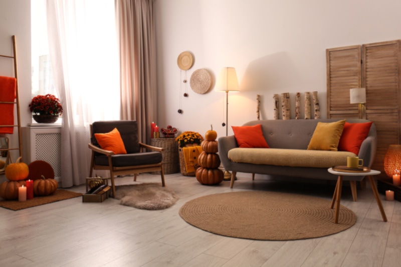 Cozy living room interior Autumn inspired