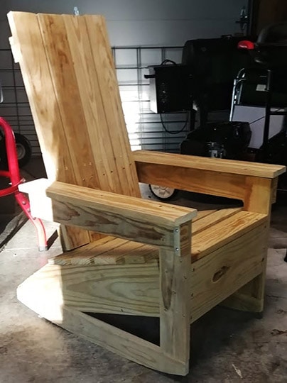 diy adirondack rocking chair