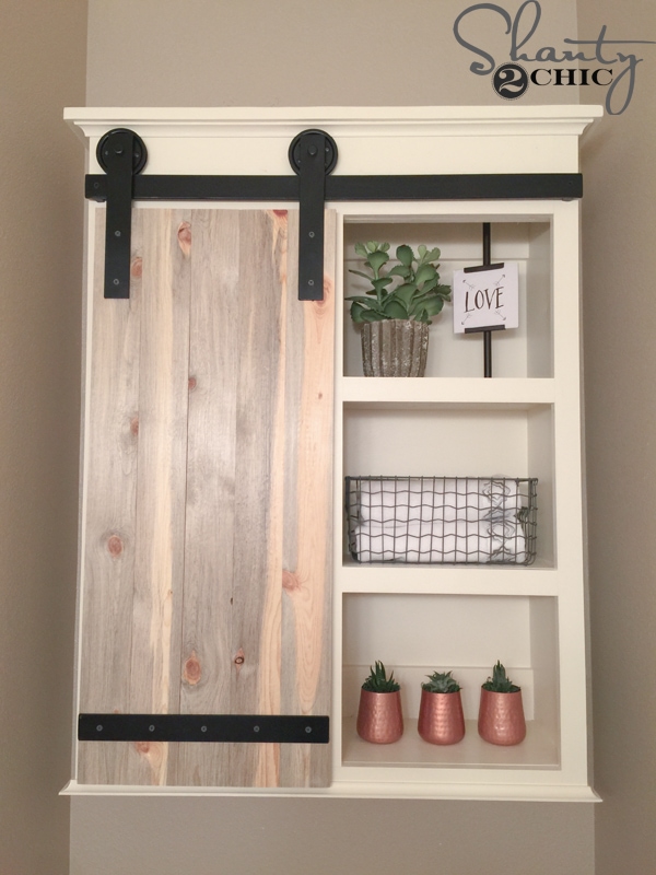 DIY Barn Door Cabinet
