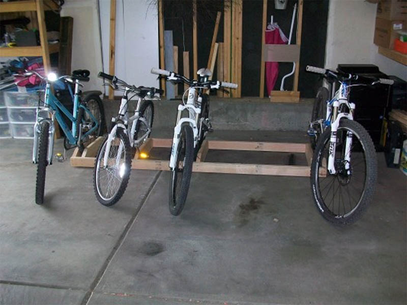 DIY Bike Storage Rack from Single Tracks
