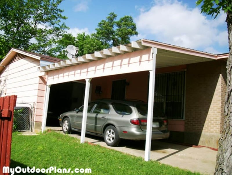 DIY carport attached house