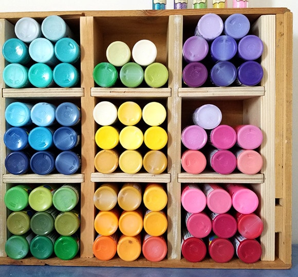 diy craft paint storage box