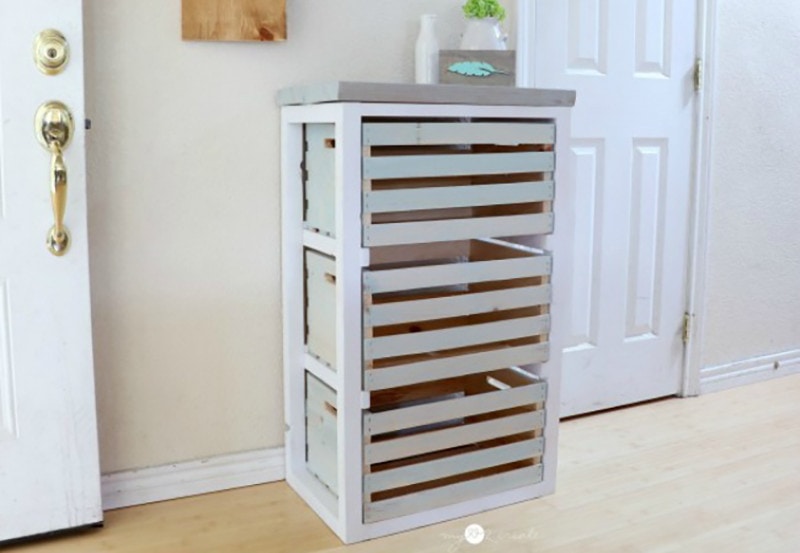 diy crate dresser