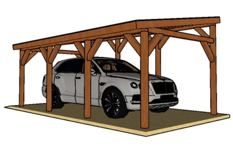 DIY Lean-To Wood Carport