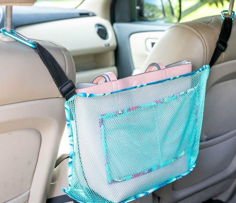 diy mesh car organizer