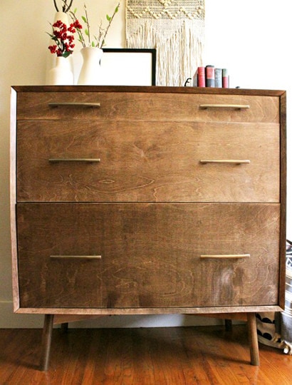 diy mid century dresser base