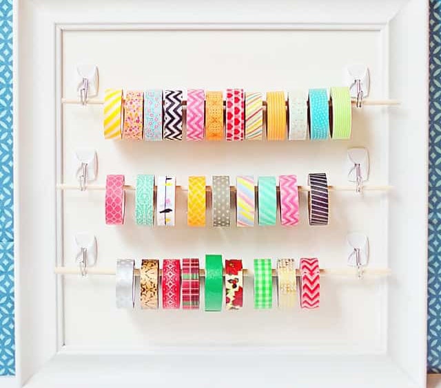 diy simple washi tape storage