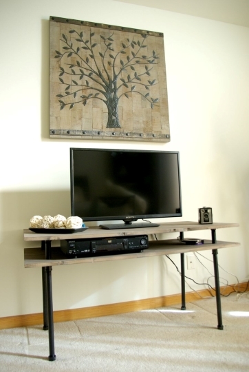 diy tv stand a blend of industrial rustic and modern