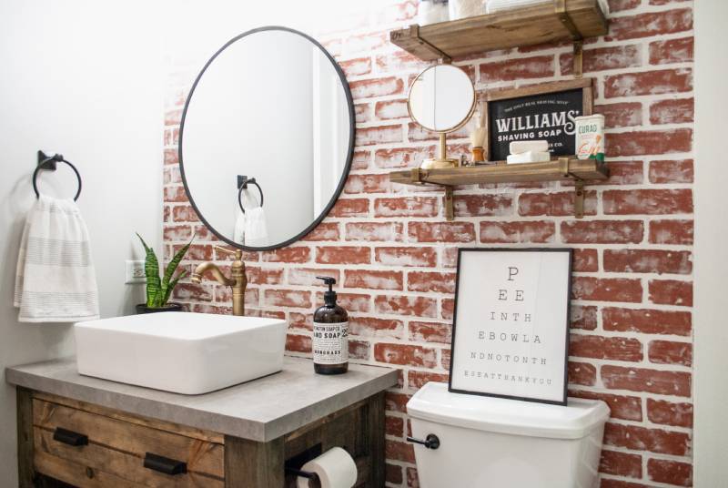 DIY Faux Brick Wall