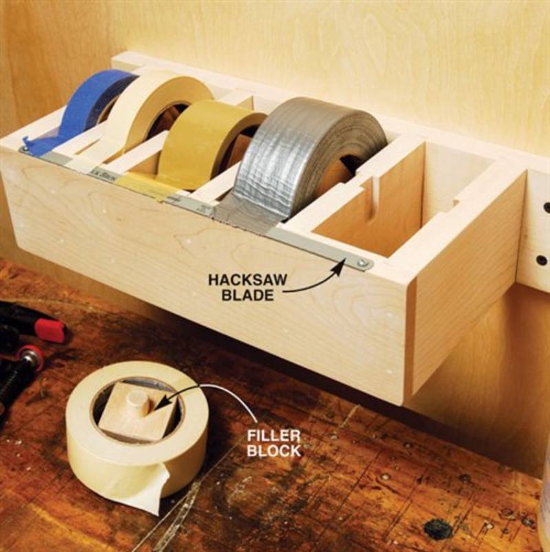 DIY jumbo tape dispenser