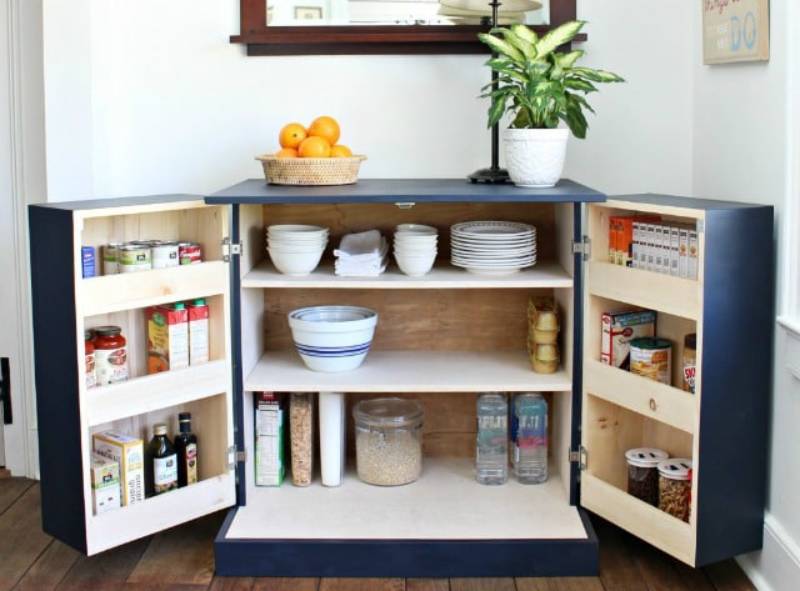 DIY kitchen pantry cabinet