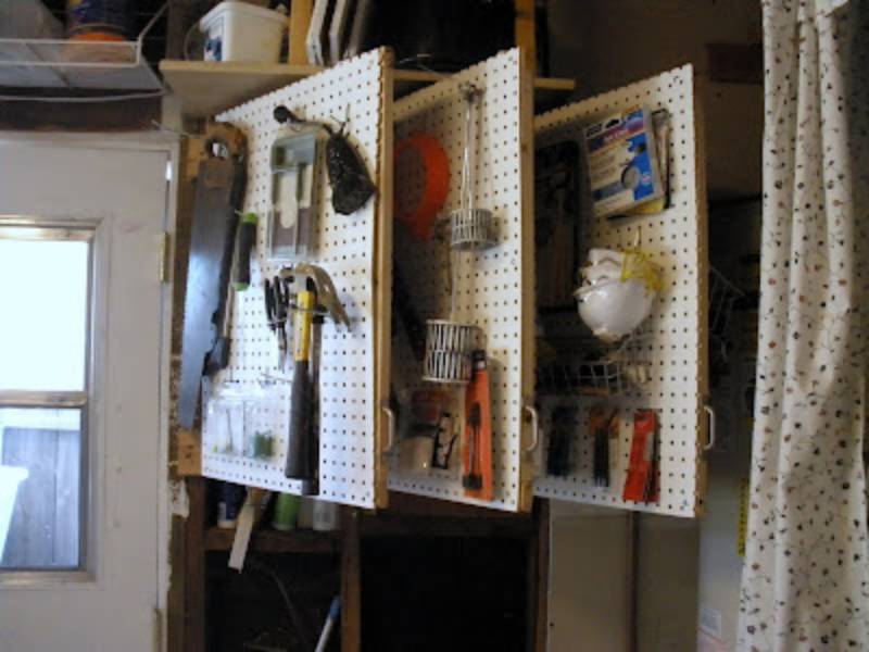 DIY pegboard book of tools