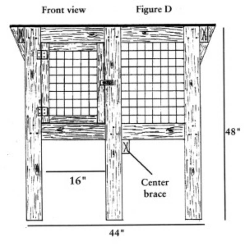DIY rabbit hutch diagram