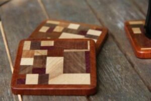 DIY scrap wood coasters