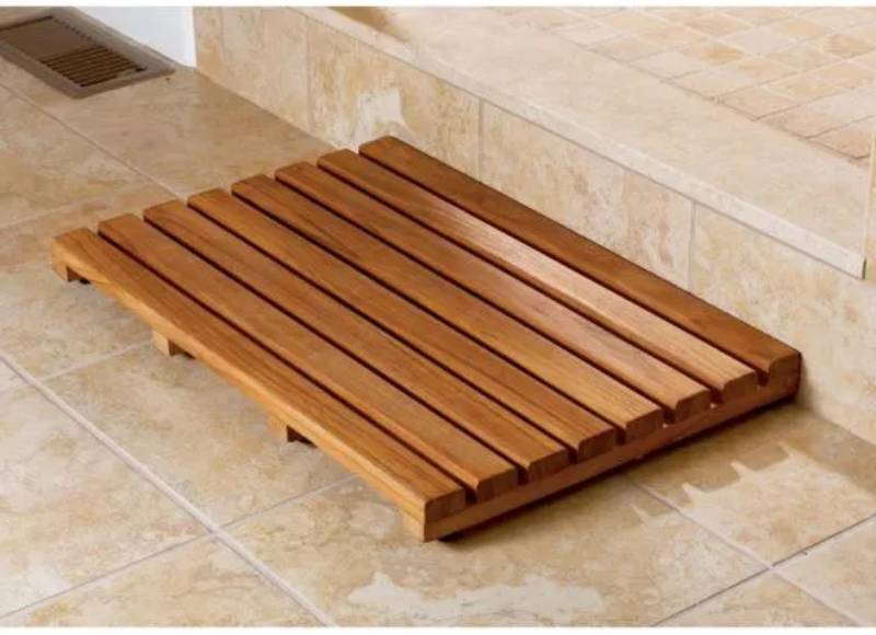 DIY teak bath mat