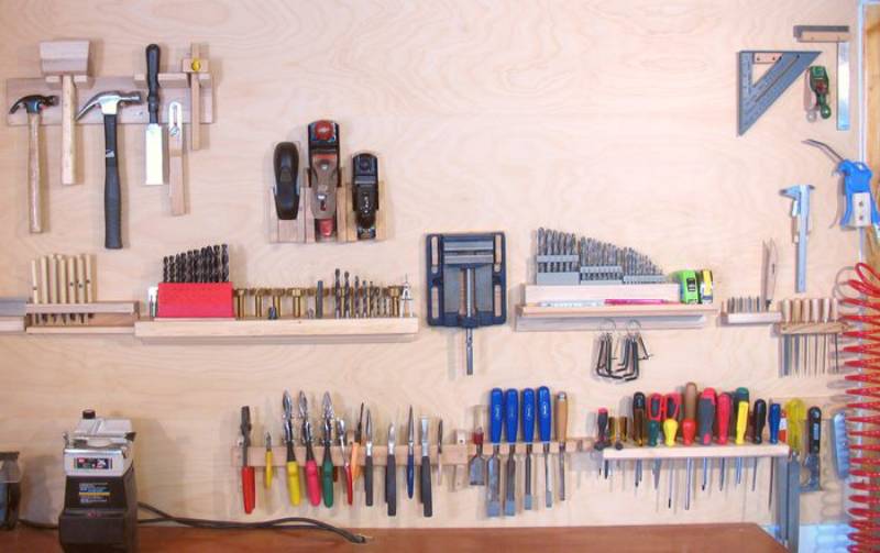 DIY wall tool holders