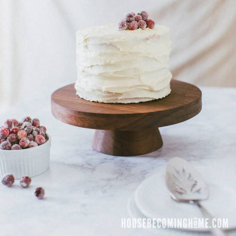 DIY wood cake stand