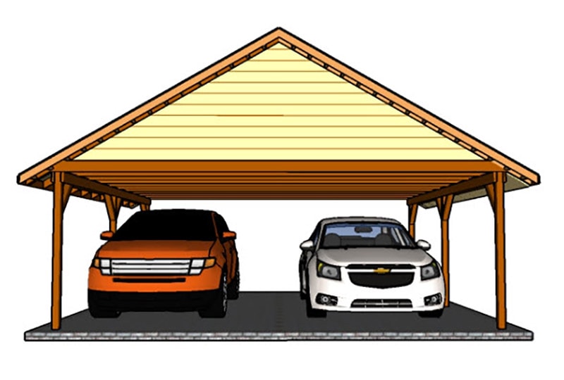 freestanding diy carport