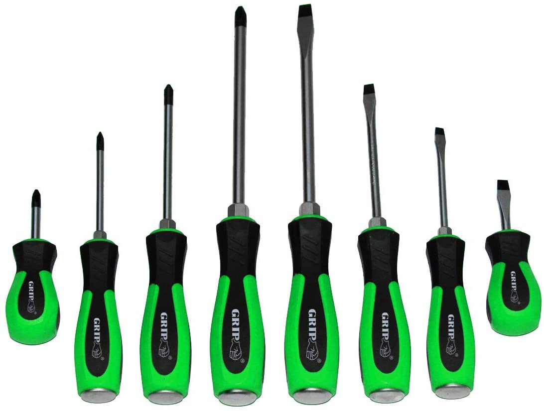 GRIP (GRAND RAPIDS INDUSTRIAL) 63072 Go Thru Hex Bolster Screwdriver Set