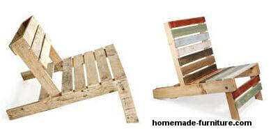 hand-made pallet chairs