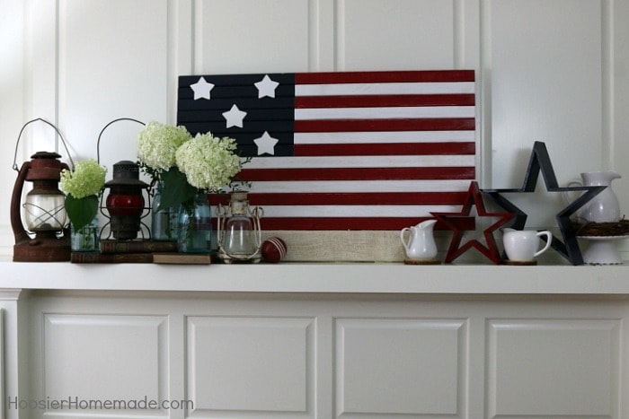 Handmade Wooden American Flag