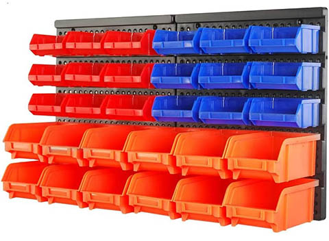 HORUSDY Wall Mounted Storage Bins