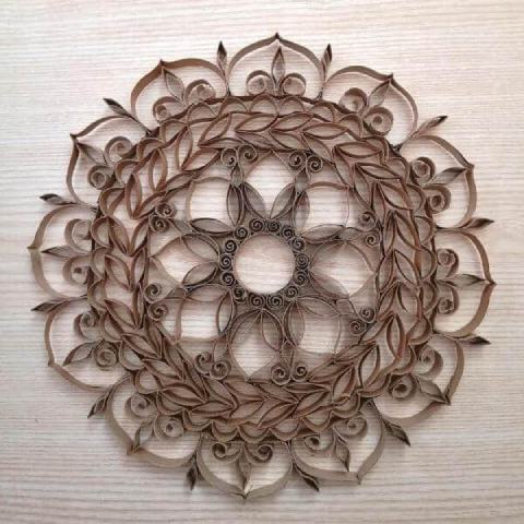 How to Make a Toilet Paper Roll Mandala Wall Art