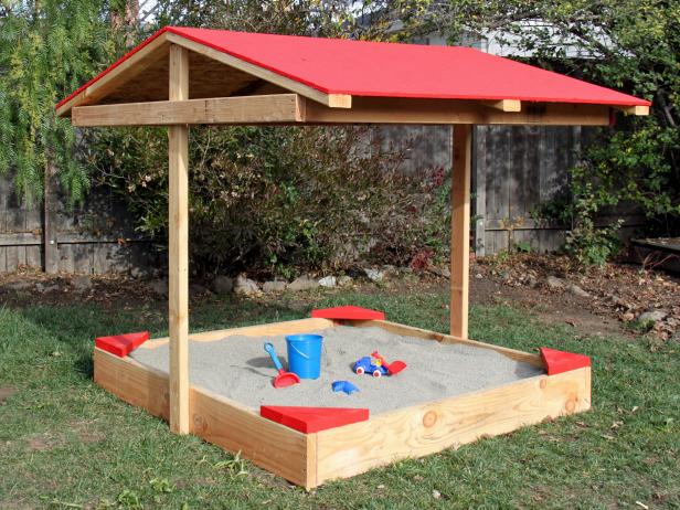 Covered Sandbox from HGTV