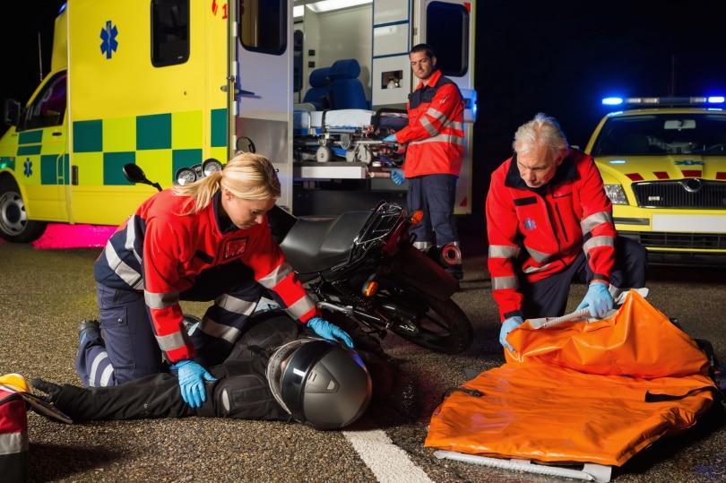 injured motorcycle rider