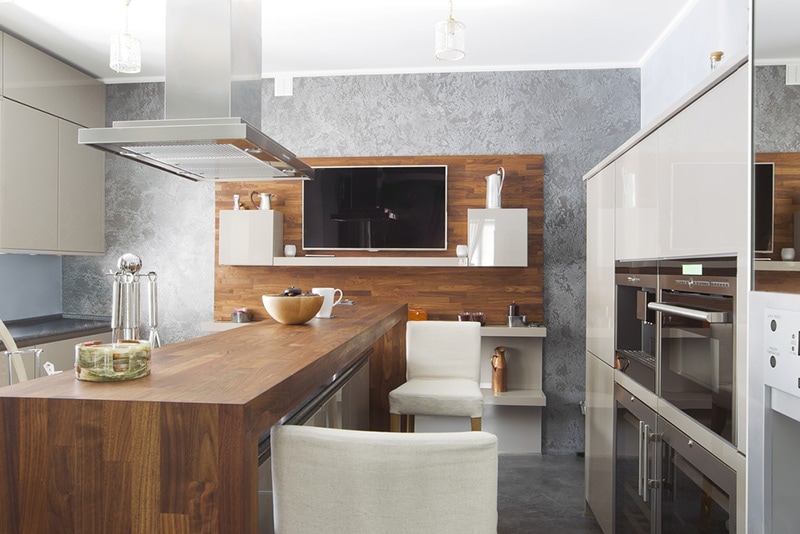 Kitchen in luxury home with large center island