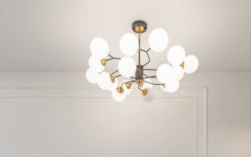 lit chandelier