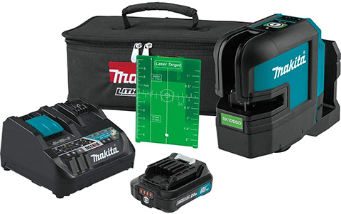 Makita SK105GDNAX Cordless Self-Leveling Cross-Line Green Beam Laser