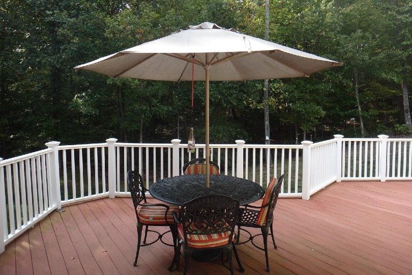 outdoor furniture with umbrella