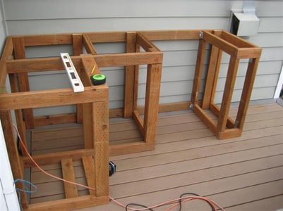 Outdoor kitchen cabinet