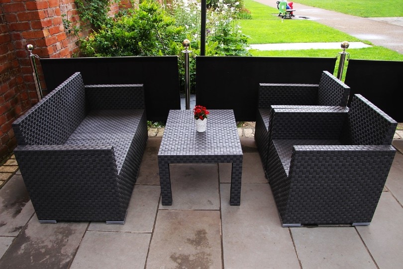 Outdoor wicker and rattan seating furniture