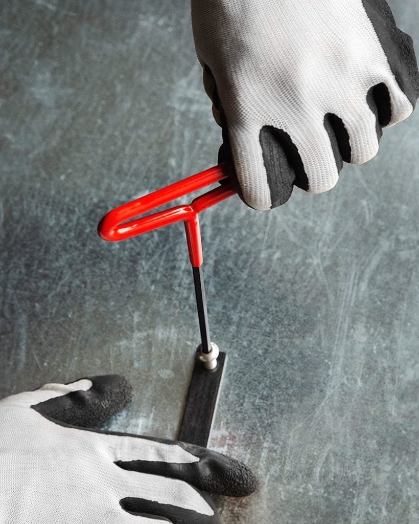person using Owl Tools T-Handle Allen Wrench Set