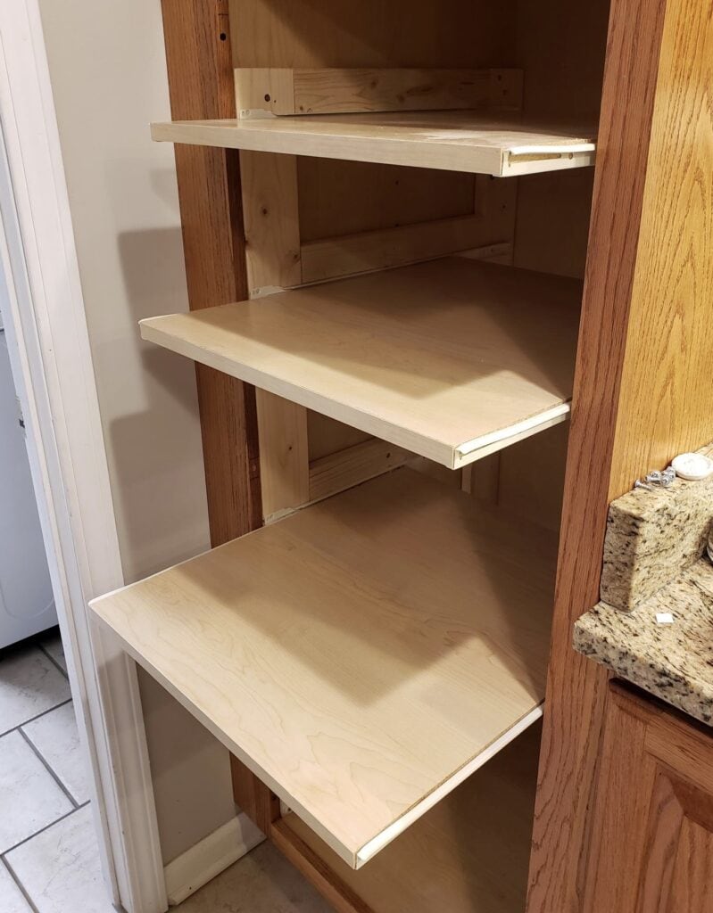 pull-out shelves DIY