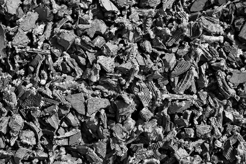 Rubber mulch closeup