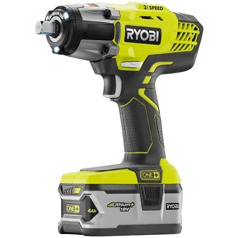 Ryobi P1833 3-Speed Impact Wrench Kit