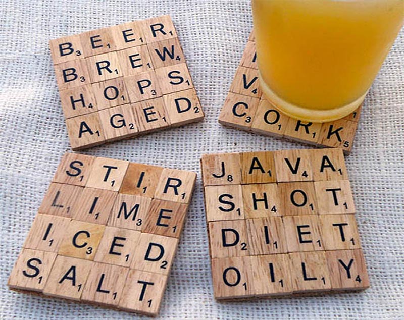 Scrabble Coasters